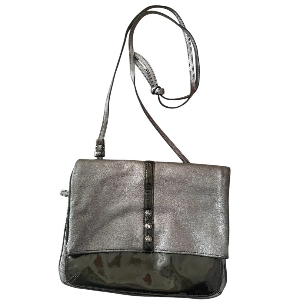 Brighton Collectible Nolita Shimmer Metallic
Patent Leather Crossbody Purse